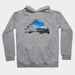 Lake Superior Outline (Artist Point in Grand Marais, Minnesota) Hoodie